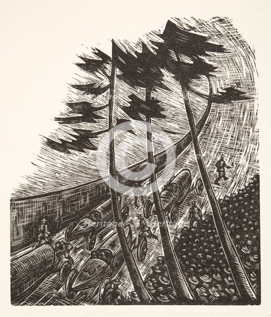 Illustration from Styl, pub. 1922 (pochoir Print)