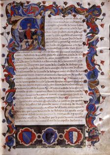 Illustration from Statuti della Società dei Drappieri, 1407