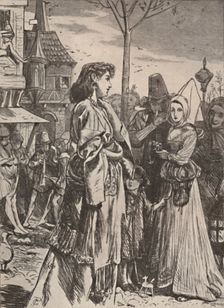 Illustration from poem A Beckett's Troth., c1860-1875, (1923). Artist: George John Pinwell