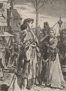 Illustration from poem A Beckett's Troth., c1860-1875, (1923). Artist: George John Pinwell