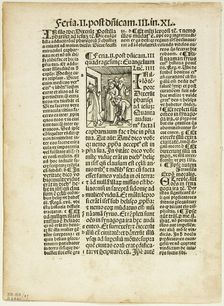 Illustration from Postilla by Parisienses Guillermus, plate 37 from Woodcuts from...1937. Creators: Urs Graf, Max Geisberg