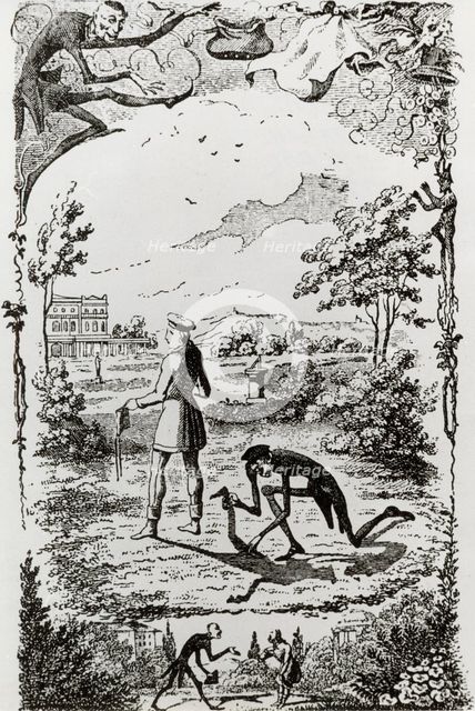 Illustration from  "Peter Schlemihls Wundersame Geschichte", by Adelbert von Chamisso, 1814..  Creator: Unknown.