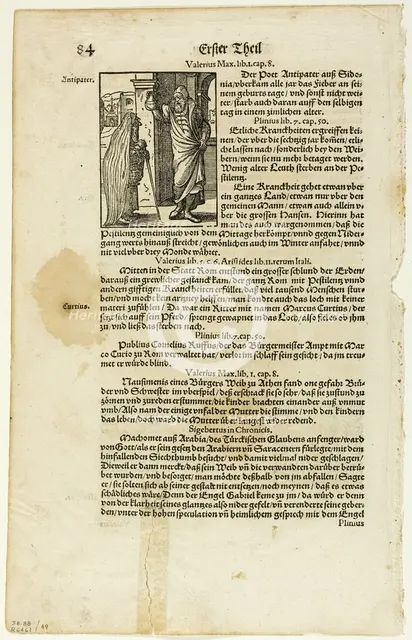 Illustration from Plinius' Naturgeschichte by J. Heyden, plate 49 from Woodcuts from...1937. Creators: Jost Ammon, Max Geisberg, Pliny the Elder.
