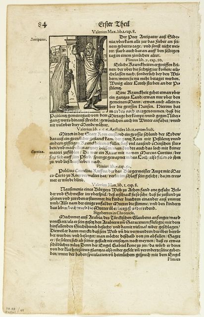 Illustration from Plinius' Naturgeschichte by J. Heyden, plate 49 from Woodcuts from...1937. Creators: Jost Ammon, Max Geisberg, Pliny the Elder.