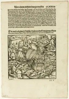 Illustration from Romische Historien, plate fifteen from Woodcuts..., 1507, assembled...1937. Creators: Unknown, Max Geisberg