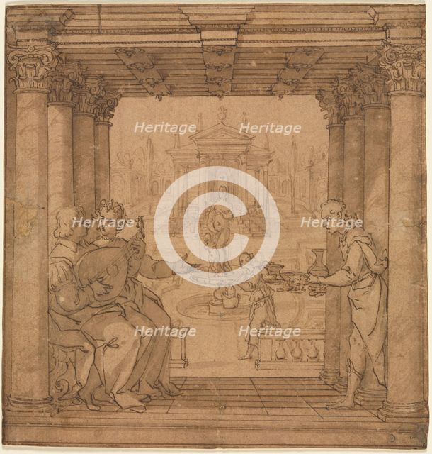 Illustration from Torquato Tasso's Gerusalemme Liberata, 1586-1590. Creator: Bernardo Castello (Italian, 1557-1629).