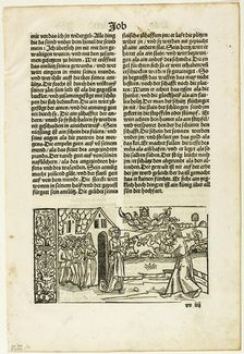 Illustration from the 14th German Bible, plate 21 from Woodcuts..., 1518, assembled...1937. Creators: Unknown, Max Geisberg