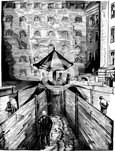 Illustration from the book Lenin's Life, 1936.  Artist: Piotr Nicholaevich Staronosov