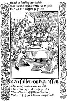 Illustration from the book Ship of Fools by Sebastian Brant, 1494. Artist: Albrecht Dürer