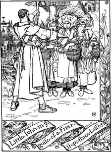Illustration from the book The Merry Adventures of Robin Hood, by Howard Pyle, 1883. Artist: Howard Pyle