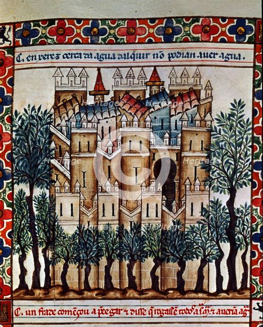 Illustration from the codex of the Cantigas de Santa Maria, c. 1280.
