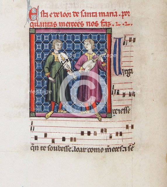 Illustration from the codex of the Cantigas de Santa Maria, c. 1280. Creator: Anonymous.