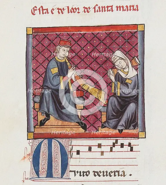 Illustration from the codex of the Cantigas de Santa Maria, c. 1280. Creator: Anonymous.
