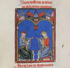 Illustration from the codex of the Cantigas de Santa Maria, c. 1280. Creator: Anonymous