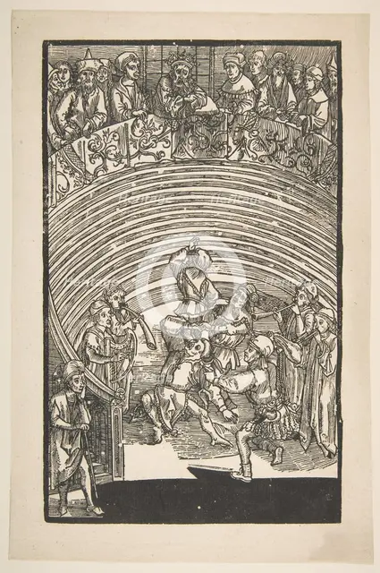 Illustration from The Comedie of Terence, 19th century reprint.n.d. Creator: Albrecht Durer.