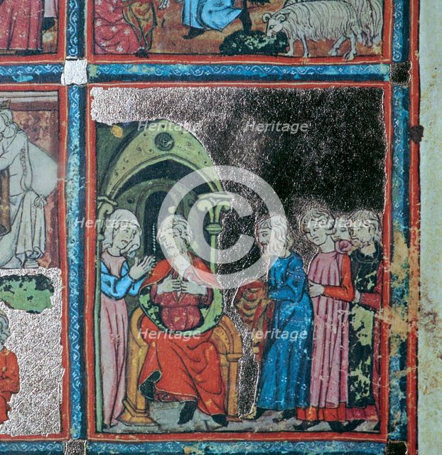 Illustration from the Golden Haggadah, 15th century. Artist: Unknown