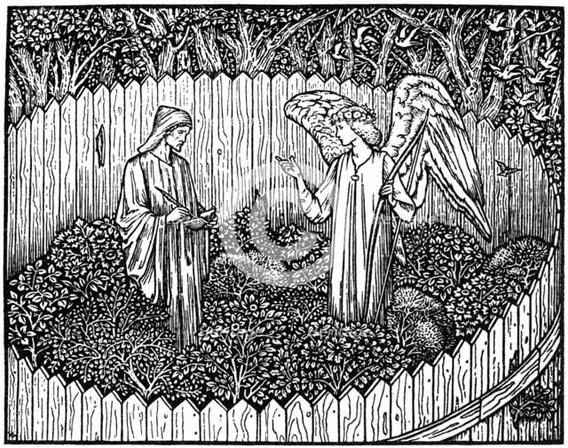 Illustration from the Kelmscott Press edition of the Works of Geoffrey Chaucer, 1896 (1964). Artist: Anon