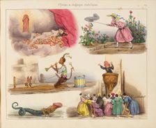 Illustration from the Series Charges et Décharges diaboliques, 1830
