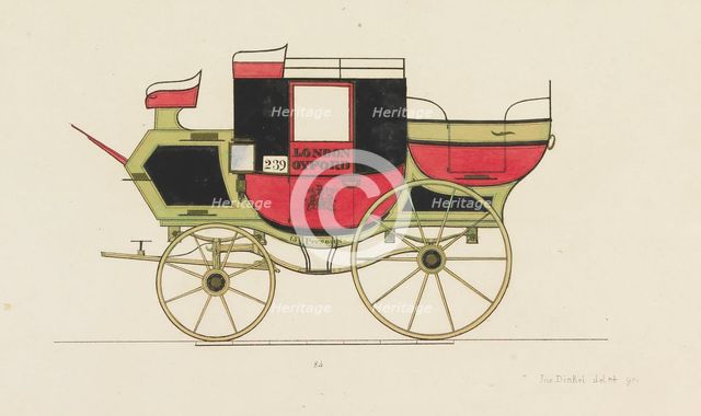 Illustration from the "Town carriages, traveling and sporting vehicles from German, French and Engli Creator: Dinkel, Josef (active 1828-1845).