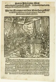Illustration from Von dem Troianischen Krieg, plate 24 from Woodcuts from Books of the..., 1937. Creator: Hans Weiditz