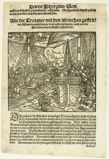 Illustration from Von dem Troianischen Krieg, plate 24 from Woodcuts from Books of the..., 1937. Creator: Hans Weiditz