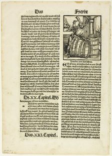Illustration from Von dem nutz der ding, plate seventeen from Woodcuts..., 1518, assembled...1937. Creators: Unknown, Max Geisberg