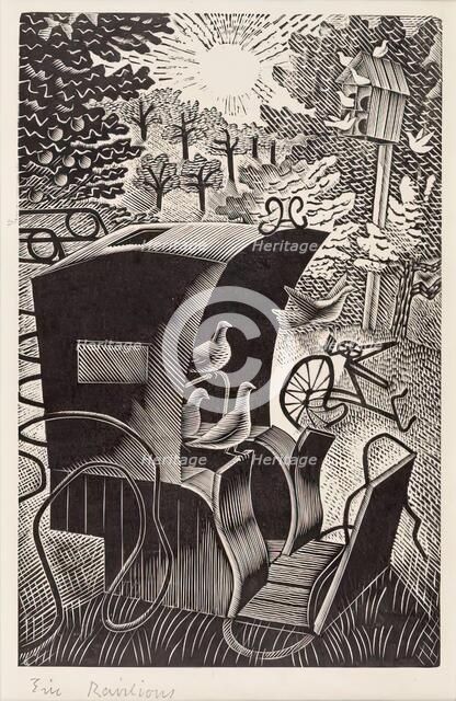 Illustration "Hansom Cab", 1935. Creator: Eric Ravilious.