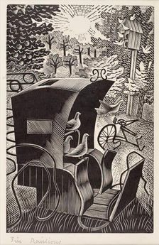Illustration "Hansom Cab", 1935. Creator: Eric Ravilious