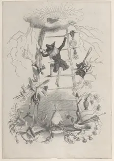Illustration in Jérôme Paturot, by Louis Reybaud, Paris, 1846, ca. 1846. Creator: Jean Ignace Isidore Gerard