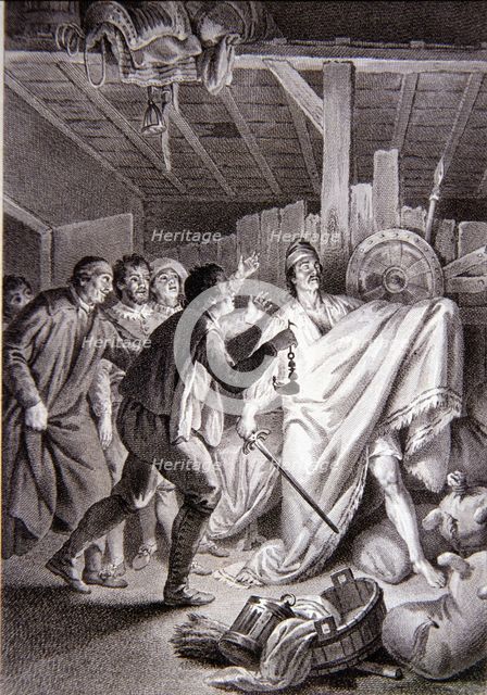 Illustration in the work 'Don Quixote of La Mancha', Madrid, Joaquin Ibarra, 1780, edited by the …