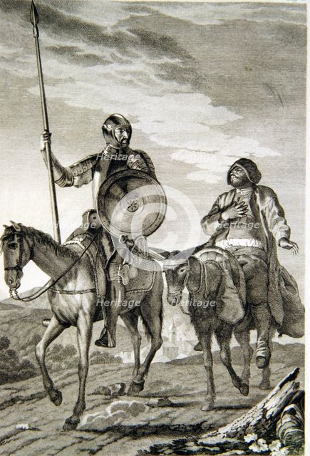 Illustration in the work 'Don Quixote of La Mancha', revised edition by the Royal Spanish Academy…