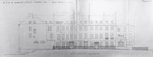 Illustration showing proposed alterations and additions to 10, 11, 12 Downing Street, 1958. Creator: Raymond Erith