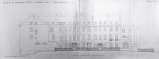 Illustration showing proposed alterations and additions to 10, 11, 12 Downing Street, 1958. Creator: Raymond Erith