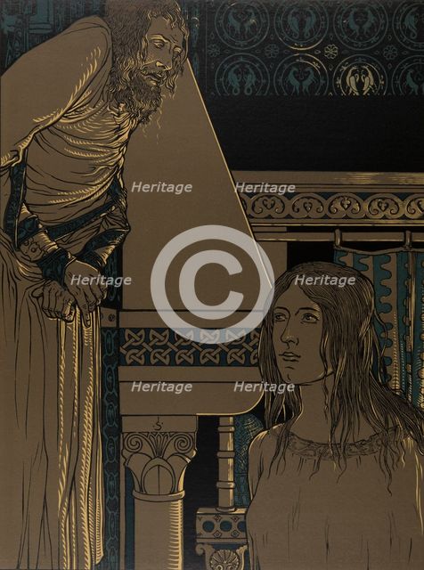 Illustration The Nibelungs, 1898-1901.
