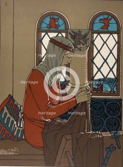 Illustration The Nibelungs, 1898-1901.