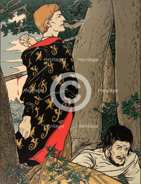 Illustration The Nibelungs, 1898-1901.