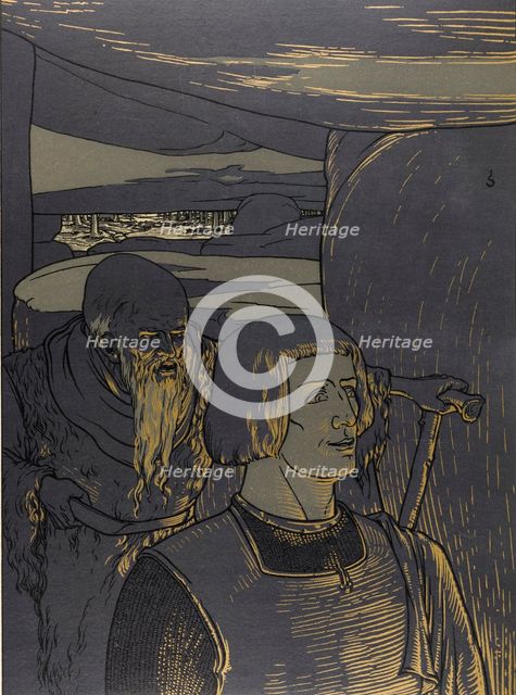 Illustration The Nibelungs, 1898-1901.