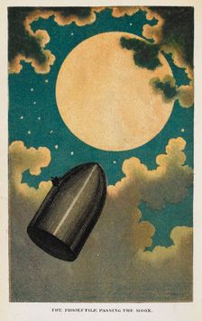 Illustration to From the Earth to the Moon by Jules Verne, 1877