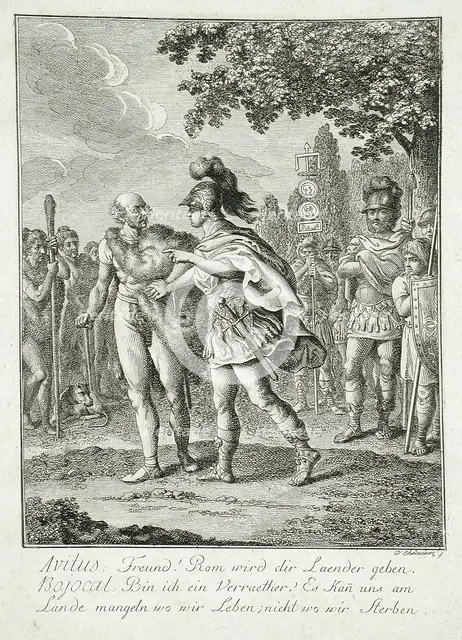 Illustration to Klein's 'Life of Great Germans', 1782. Creator: Daniel Nikolaus Chodowiecki.