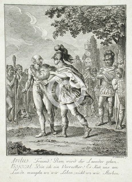 Illustration to Klein's 'Life of Great Germans', 1782. Creator: Daniel Nikolaus Chodowiecki.