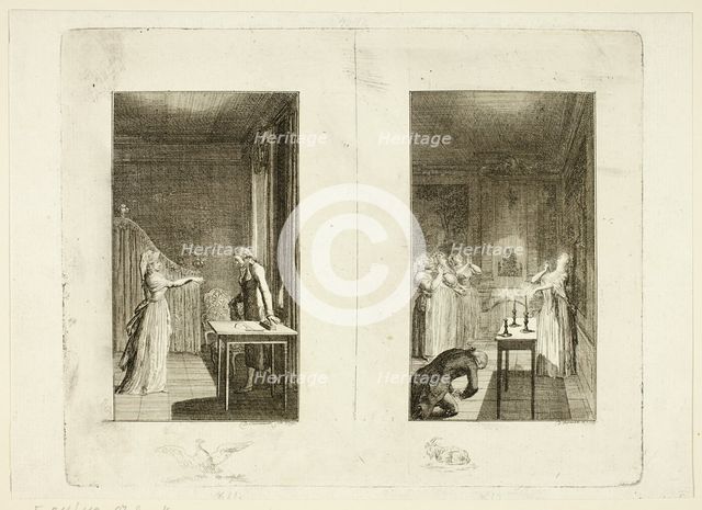 Illustration to Samuel Richardson's Clarissa, 1796. Creator: Daniel Nikolaus Chodowiecki.