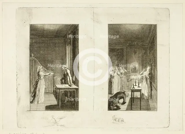 Illustration to Samuel Richardson's Clarissa, 1796. Creator: Daniel Nikolaus Chodowiecki.