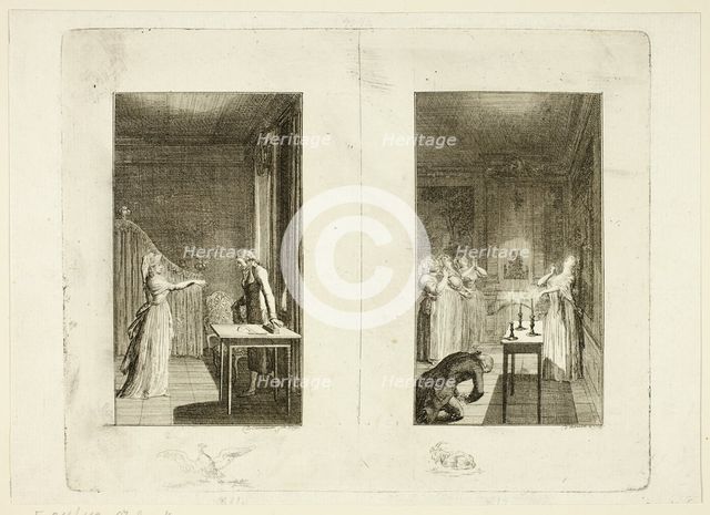 Illustration to Samuel Richardson's Clarissa, 1796. Creator: Daniel Nikolaus Chodowiecki.