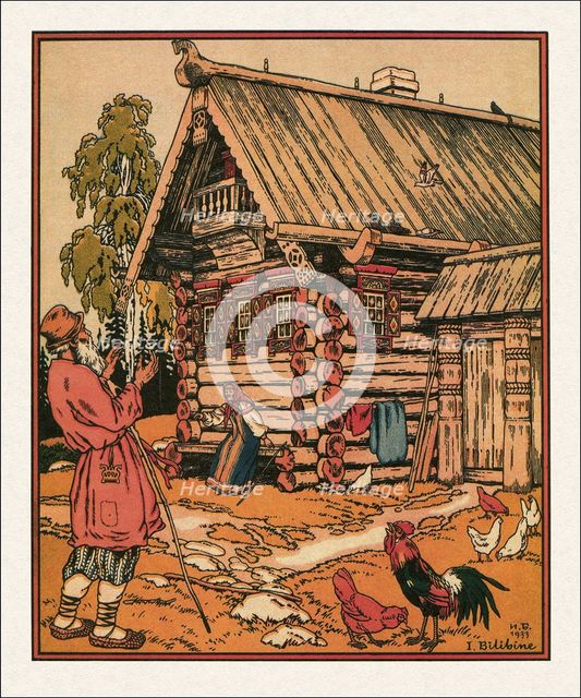 Illustration to the The Tale of the Fisherman and the Fish, 1933. Artist: Bilibin, Ivan Yakovlevich (1876-1942)