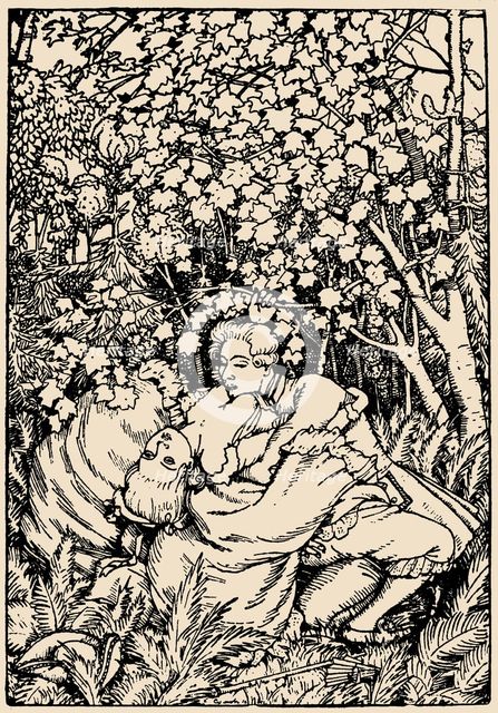 Illustration to "The Book of Marquise" by Franz Blei, 1916. Creator: Konstantin Somov.