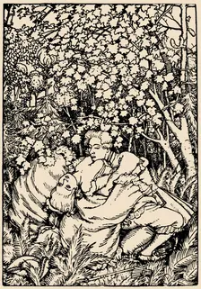 Illustration to "The Book of Marquise" by Franz Blei, 1916. Creator: Konstantin Somov