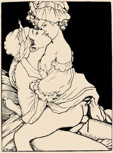 Illustration to "The Book of Marquise" by Franz Blei, 1916. Creator: Konstantin Somov