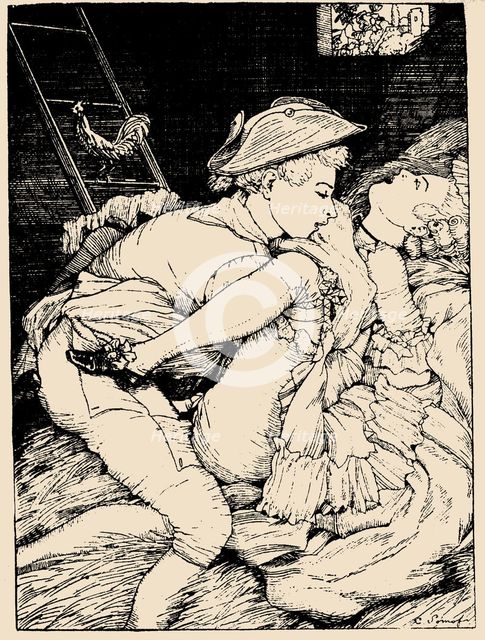 Illustration to "The Book of Marquise" by Franz Blei, 1916. Creator: Konstantin Somov.