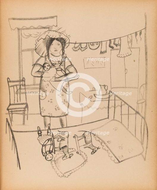 Illustration to the book Children's Island by Sasha Chorny, 1921.