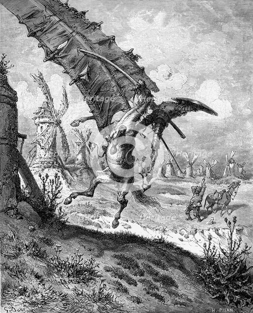 Illustration to the book "Don Quixote de la Mancha" by M. de Cervantes, 1863.  Creator: Doré, Gustave (1832-1883).